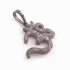 1 Pc Pave Diamond Om 925 Sterling Silver Diamond Pendant - Ohm Pendant 30mmx29mm PD012