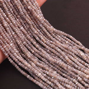 AAA Grey Silverite Micro Faceted  - 4mm  Beads -RB541 - Tucson Beads