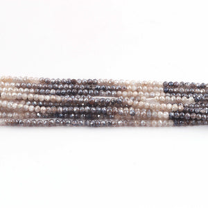 AAA Shaded Grey Silverite  Micro Faceted 2mm Beads - RB539 - Tucson Beads