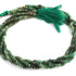1  Long Strand Shaded Emerald  Faceted Rondelles -  Semi precious Gemstone Rondelles  Beads- 4mm-13.5 Inches BR03551