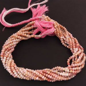 AAA Pink Opal Micro Faceted  - 4mm  Beads -RB526 - Tucson Beads