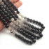 1 Strand Black Rutile Faceted Gemstone Ball Beads   - 7mm - 16 Inches BR933