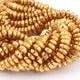 1 Strand Round Beads 24k Gold Plated On Copper - Copper Beads 6mm 8 inch GPC1375 - Tucson Beads