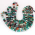 AAA Top Quality 1 Long Strand Multi Stone German Cut Faceted Briolettes  , German Cut Beads - 4mm-8mm ,16 Inches BR03073