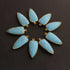 8 Pcs Turquoise Faceted Dagger  Shape 24k Gold Plated Pendant - 30mmx12mm-PC798