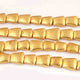 1 Strand Gold Plated Designer Copper Square Shape Beads, Copper Beads, Jewelry Making, 17mmx14mm GPC1372 - Tucson Beads