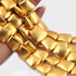 1 Strand Gold Plated Designer Copper Square Shape Beads, Copper Beads, Jewelry Making, 17mmx14mm GPC1372