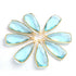 5 Pcs Blue Topaz Faceted Dagger Shape 24k Gold Plated Pendant  , Blue Topaz Pendant 32mmx13mm  PC083