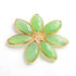 10 Pcs Green Chalcedony 24k Gold Plated Faceted Marquise  Shape Pendant Single Bali - 24mmx11mm -PC476