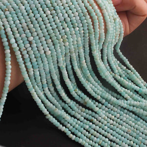 1 Strand Peru Opal Faceted Rondelles, Round Beads 4mm 12.5inche RB317 - Tucson Beads