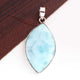 1 Pc Genuine and Rare Larimar Marquish shape Pendant - 925 Sterling Silver - Gemstone Pendant 46mm-24mm SJ031 - Tucson Beads