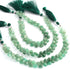 1 Strand Green  Strawberry Faceted Briolettes - Heart Shape Briolettes - 7mm-7mm  8-Inches br03417