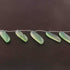 1  Strand Light Green  Chalcedony Smooth Briolettes - Fancy Shape Briolettes  -29mmx12mm - 37mmx13mm ,8 Inches BR1291