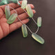 1  Strand Light Green  Chalcedony Smooth Briolettes - Fancy Shape Briolettes  -29mmx12mm - 37mmx13mm ,8 Inches BR1291 - Tucson Beads
