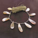 1 Strand Bio Yellow Chalcedony Pear  Briolettes -Pear Briolettes - 27mmx10mm-38mmx11mm  8 Inches BR1349 - Tucson Beads