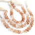 1 Strand Imperial Topaz Faceted Briolettes -Heart Shape Briolettes   8mm-9mm , 10 Inches BR03416