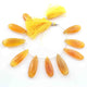 1 Strand Yellow Chalcedony Faceted Briolettes - Pear Shape Briolettes  33mmx12mm-38mmx12mm 8 Inches BR2469 - Tucson Beads