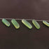 1  Strand Green  Chalcedony Smooth  Briolettes -  Fancy  Shape Briolettes - 29mmx13mm-38mmx14mm - 8 Inches BR1116