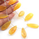 1 Strand Yellow Chalcedony Faceted  Briolettes  - Pear Shape Rondelles Beads  27mmx12mm-31mmx13mm  8Inches BR3866 - Tucson Beads