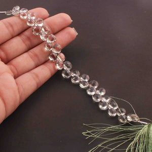 1 Strand Green Amethyst Faceted Heart Shape Briolettes - Amethyst Heart Beads 8mm-10mm 8 Inches BR02508 - Tucson Beads
