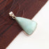 1 Pc Genuine and Rare Larimar Trillion shape Pendant - 925 Sterling Silver - Gemstone Pendant 28mm-17mm SJ042