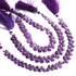 1  Strand Amethyst Faceted Briolettes- Heart Shape  Briolettes-6mm-8mm- 8Inches BR02424