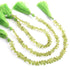 1 Strand Peridot Faceted Briolettes -Semi Precious Tear Shape Beads Briolettes-  6mmx3mm-7mmx4mm - 8 Inches BR01906
