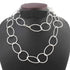 1 Necklace Top Quality 2.5 Feet Each Silver Plated Round with Marquise Shape Copper Link Chain - Each 36 inch 39mmx21mm GPC1369