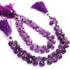 1 Strand Amethyst Faceted Briolettes - Heart Shape Briolettes  8mmx7mm-13mmx12mm- 8 Inches BR02517