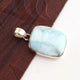1 Pc Genuine and Rare Larimar Rectangle Pendant - 925 Sterling Silver - Gemstone Pendant  SJ070 - Tucson Beads