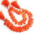 1 Strand Carnelian Faceted Briolettes  -Pear  Shape  Briolettes - 9mmx8mm-15mmx12mm 8 Inches BR02461