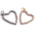 1 PC Antique Finish Pave Diamond Designer Heart Pendant - 925 Sterling Silver & Vermeil Diamond Pendant 32mmx26mm PD1871