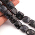 1 Strand Natural Snowflake Obsidian Gemstone Briolette Beads, Square Beads, Briolette beads, -18mmx18mm 8 Inches BR320