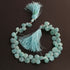 1 Long Strand Amazonite Faceted Briolettes  - Heart  Shape Briolettes -11mmx10mm-9mmx8mm- 9 Inches, BR02923