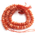 1 Long Strand Sunstone Smooth Rondelles  - Semi Precious Gemstone Rondelles Beads 7mm-8mm 14 Inches BR1434