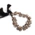 1 Strand Grey Moonstone Faceted Briolettes -Semi Precious Heart Shape  Briolettes- 9mmx10mm-12mmx14mm- 8 Inches BR1433