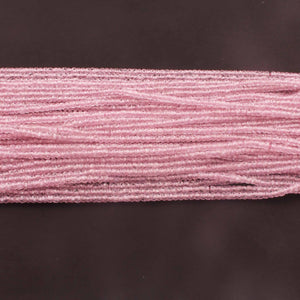 5 Strands Pink Zircon Faceted Rondelles- Finest Quality Zircon Rondelles Beads 3mm 16 inch strand RB018 - Tucson Beads