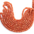 1 Long Strand Sunstone Smooth Rondelles - Gemstone Rondelles Beads - 4mm-6mm - 16 Inches BR02752