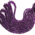 1 Long Strand Amethyst Smooth Rondelles -Semi Precious Gemstone Rondelles Plain Beads- 5mm-13mm-17.5 Inches BR02949
