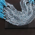 1 Strand  Natural  Blue Topaz Faceted Onion Shape Briolettes  -5mm-6mm-9 inches BR02758