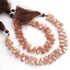 1  Strand Chocolate Moonstone Faceted Briolettes -Pear Shape Briolettes 8mmx5mm-10mmx6mm 8 Inches BR02150