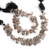 1 Strand Grey Moonstone Briolettes -Grey Moonstone Faceted Pear Shape Briolettes Beads - 14mmx8mm-9mmx7mm-  8 Inches BR01702