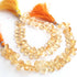 1 Strand Citrine Faceted   Briolettes - Pear Shape  Briolettes  -11mmx7mm-7mmx7mm-8 Inches BR02467