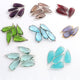 3 Pcs Ice Quartz & Green Amethyst / Iolite  925 Sterling Vermeil Gemstone Faceted Dagger Shape Single Bail Pendant -31mmx13mm SS150 - Tucson Beads