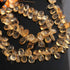 1 Strand Citrine Faceted   Briolettes - Pear Shape  Briolettes  -10mmx8mm-13mmx9mm-8 Inches BR02144