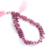 1  Long Strand Natural Star Ruby Faceted Briolettes  -Tear Drop Briolettes  - 5mmx4mm-11mmx7mm - 9 Inches BR02640