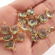 9 Pcs Green Amethyst 925 Sterling Vermeil Faceted Assorted Shape Single Bail Pendant - 10mmx13mm - 12mmx15mm SS849 - Tucson Beads