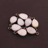 8 Pcs Mystic White Druzy Oxidized Sterling Silver Faceted Pear Shape Pendant & Connector14mmx7mm-17mmx7mm SS398