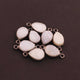 8 Pcs Mystic White Druzy Oxidized Sterling Silver Faceted Pear Shape Pendant & Connector14mmx7mm-17mmx7mm SS398 - Tucson Beads
