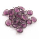 6 Pcs Amethyst & Rose Quartz  Oxidized Sterling Silver Faceted Round Single Bail Pendant - 11mmx14mm SS420 - Tucson Beads
